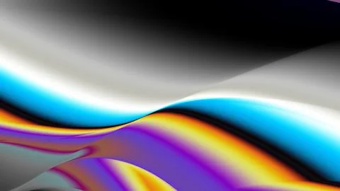 Dynamic and colorful abstract wave patterns showcasing a vibrant blend of flu Stock Illustration
