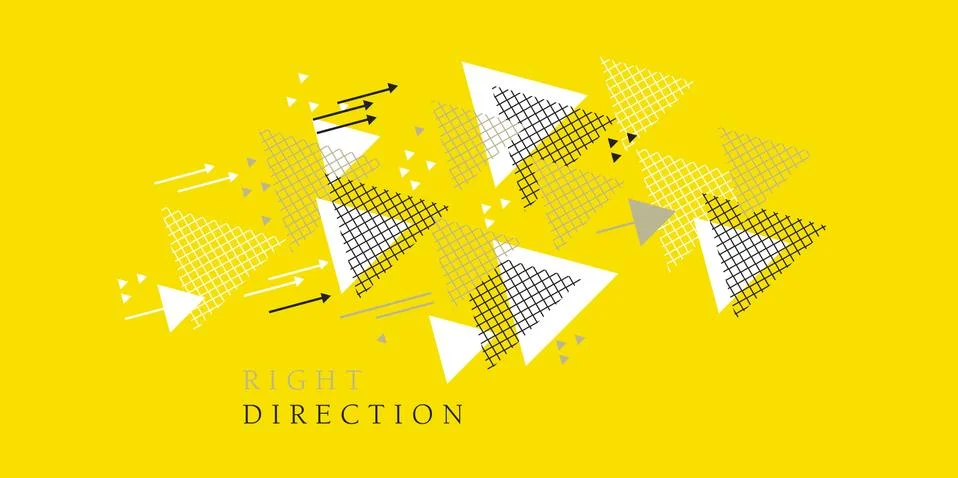 Dynamic and direction geometric  concept Stockillustratie