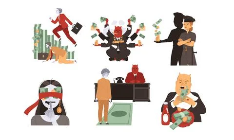 Dynamic and Engaging Illustrations of Financial Success, Ambition, and Stock Illustration