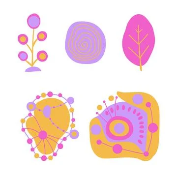 Dynamic and imaginative abstract forms perfect for modern, decorative project Illustrazione stock