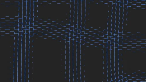 Dynamic and intricate blue grid pattern with diagonal lines Stock Footage 297615358