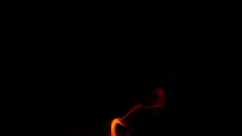 Dynamic and Mesmerizing Fire Flames Dance Elegantly Against a Dark Background Se Stock Footage 311815683
