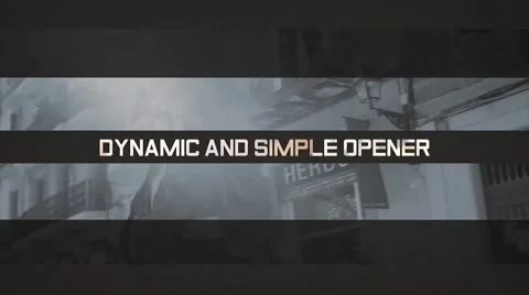 Dynamic and Simple  Opener Stock After Effects