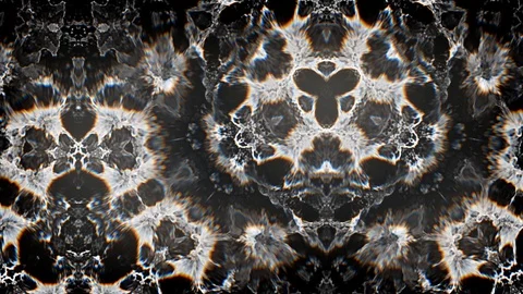 Dynamic and spiritual effect through an animated meditation 스톡 동영상 91713372