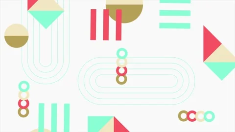 Dynamic and vibrant abstract pattern with geometric elements on bright color Stock Footage 310221857