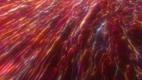 Dynamic and vibrant red electric streams create a mesmerizing abstract patt.. Stock Illustration