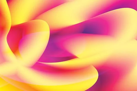 Dynamic and vibrant wavy style creative modern abstract with gradient color Stock Illustration