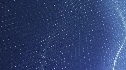 Dynamic animated background featuring gently flowing particle dot network Video stock 289757176