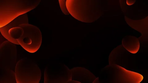 Dynamic animated background of fluid organic shapes in rich red and black Stock Footage 282776697