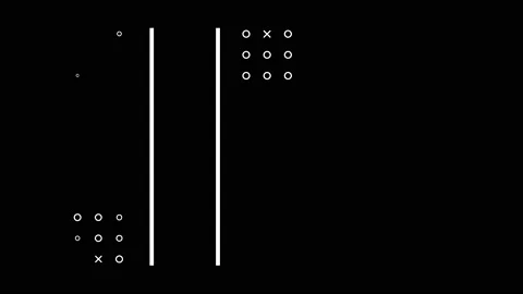 Dynamic animated background with pulsating white circles and crosses 스톡 동영상 170998146