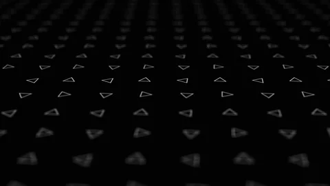 Dynamic animated background with rotating white triangles on a black background. Stock Footage 129819871