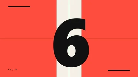 Dynamic Animated Countdown Timer from Eight to Three Video stock 347897167
