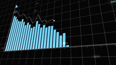 Dynamic animated financial chart sequence showcasing increasing profits  Stock Footage 300612049