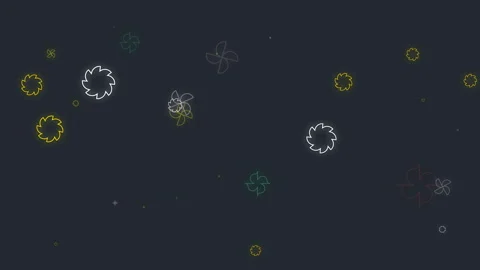 Dynamic animated fireworks display on dark night sky colorful bursts Stock Footage 317870796