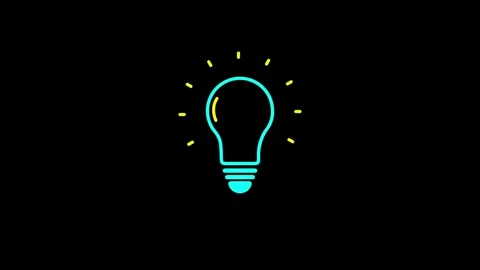 Dynamic animated light bulb illuminating with a bright idea glowing and pul.. Stock Footage 318131861