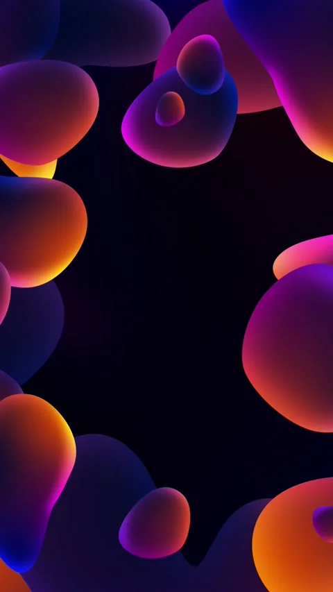 Dynamic animated liquid background, vibrant flowing oil forms and shapes Video stock 289682380