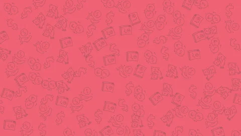 Dynamic Animated Money Pattern Red Background Loop Business Finance Economy Vídeo Stock 333833651