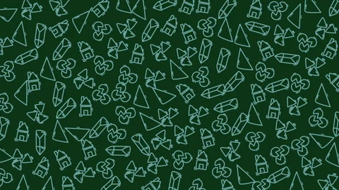 Dynamic animated pattern of geometric shapes colorful motion background Stock Footage 321639650