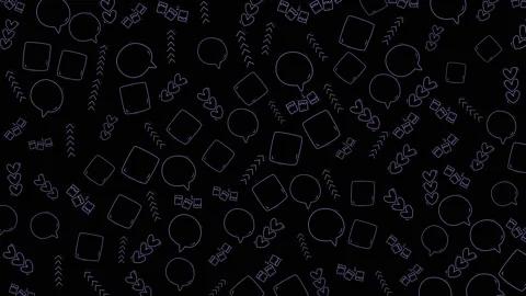 Dynamic animated pattern of interconnected glowing geometric shapes in dark.. Stock Footage 327063032