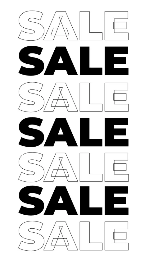 Dynamic Animated Sale Text Graphic for Modern Promotional Advertising Campa.. Stock Footage 340028109