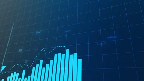 Dynamic animated sequences showcasing fluctuating market trends Vídeos de archivo 281441667