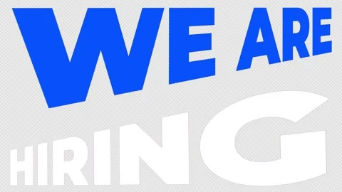 Dynamic Animated Text We Are Hiring with Glitch Effect Transparent Видео 332133013