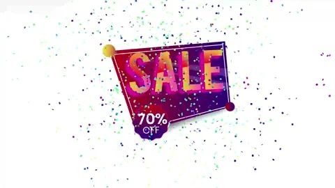 Dynamic animated video template for a super sale promotion featuring a larg.. Stock Footage 328070915