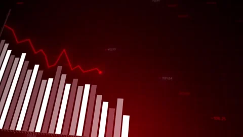Dynamic animated visualization of up and down market trends Video stock 281441991