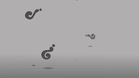 Dynamic Animation 4K falling question marks, signs on grey background  Stock Footage 120085382