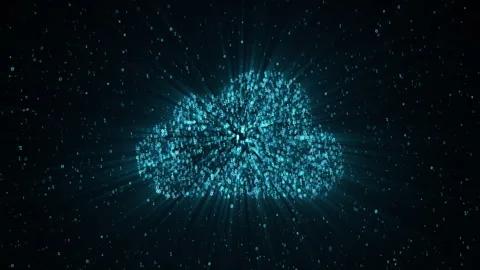 Dynamic animation of chaotically slow moving zero and one Stock Footage 280576748