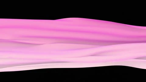 Dynamic animation of fabric on a black background. Fabric pink color. Stock Footage 221759366