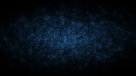 Dynamic animation of flashing binary digits particles pattern. Seamless loop 스톡 동영상 148050654