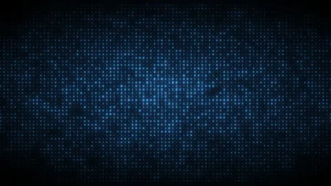 Dynamic animation of flashing binary digits particles pattern. Seamless loop 스톡 동영상 218332010