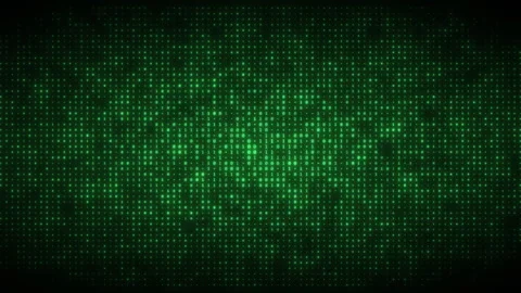 Dynamic animation of flashing binary digits particles pattern. Seamless loop  스톡 동영상 247021374