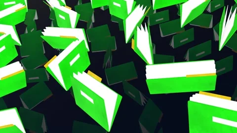 Dynamic animation of floating folders in a futuristic digital environment s.. 스톡 동영상 332846601