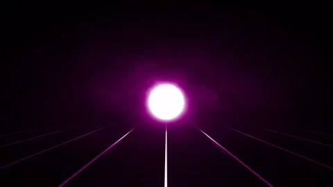 Dynamic animation of a glowing light source moving through an atmospheric Stock Footage 301607064