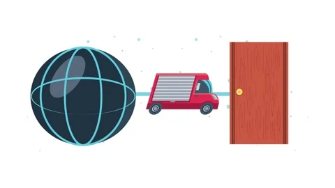 A dynamic animation illustrating diverse delivery services efficiently conn.. Stock Footage 333721490
