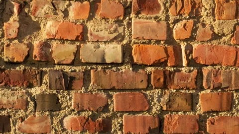 Dynamic animation of an old brick wall. Stock Footage 309294135