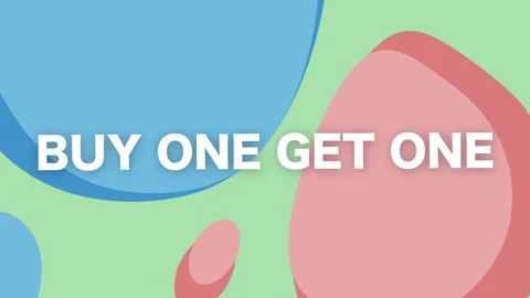 Dynamic animation showcasing a buy one get one sale. Stock Footage 317816932