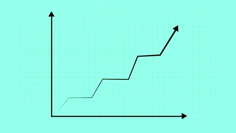 A dynamic animation showcasing a continuous upward trending business graph .. Stock Footage 339751607