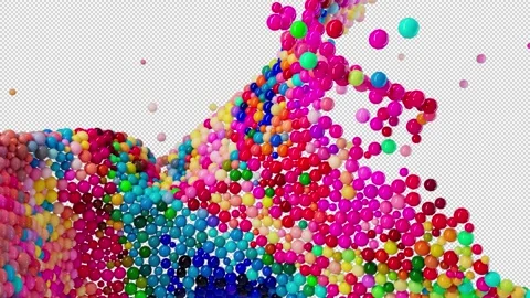 Dynamic animation of spheres of different colors moving randomly in space cre 스톡 동영상 228859915
