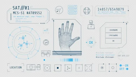 Dynamic animation on the theme of computer security. Stock Footage 236274365