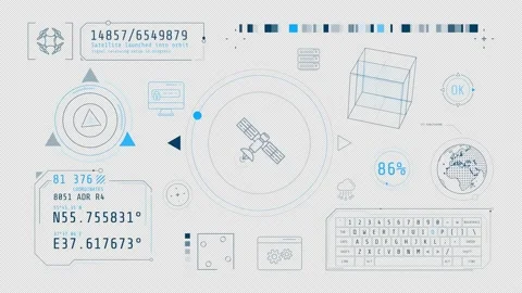 Dynamic animation on the theme of detection and geolocation. 库存影片 231744888