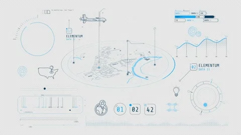 Dynamic animation on the theme of geolocation and unmanned air vehicles. 库存影片 236271137