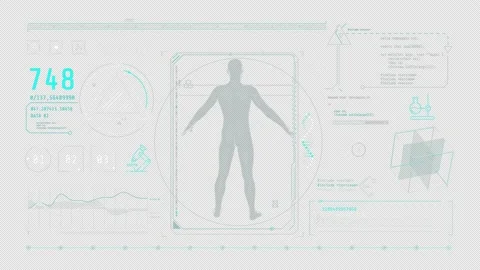 Dynamic animation on the theme of studying the human genome. Video stock 236027131