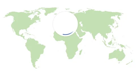 Dynamic animation of three circular data charts on the background of the world m Stock Footage 155670303