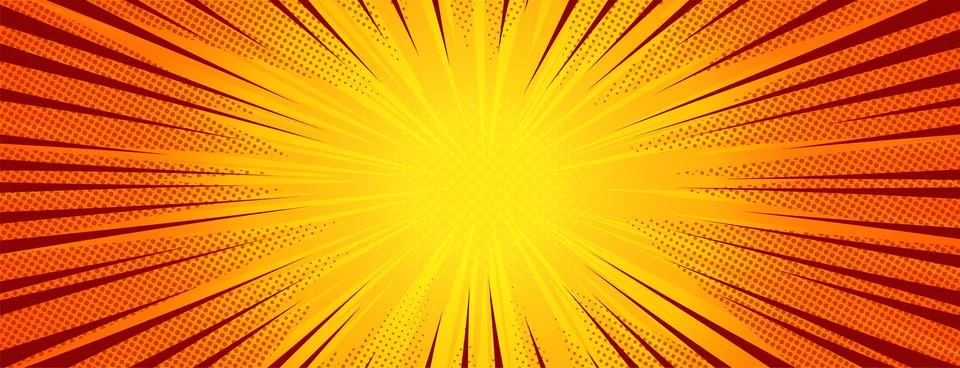 Dynamic anime explosion background Stock Illustration