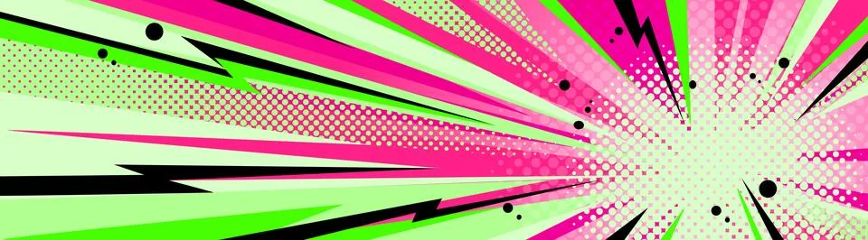 Dynamic anime style comic burst Stock Illustration