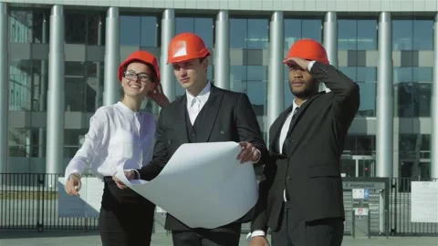 Dynamic architects collaborating on a ne... | Stock Video | Pond5