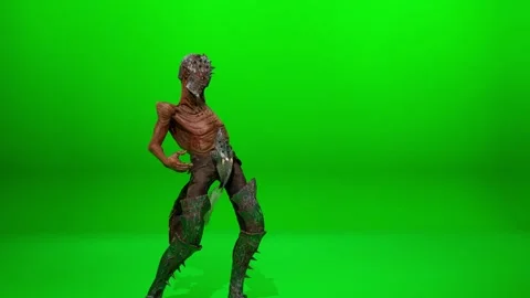 Dynamic Armed Orc Dance Cinematic Stock Footage 319523760